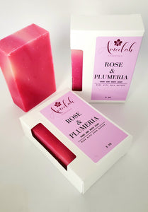 Rose & Plumeria Hand Made Soap Bar with Shea Butter