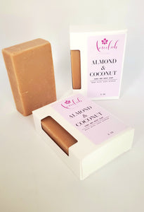 Almond & Coconut Hand Made Soap Bar with Shea Butter