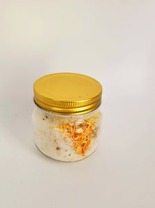 (10) 8oz Bath Salt Glass Mason Jars with Gold Screw Lid