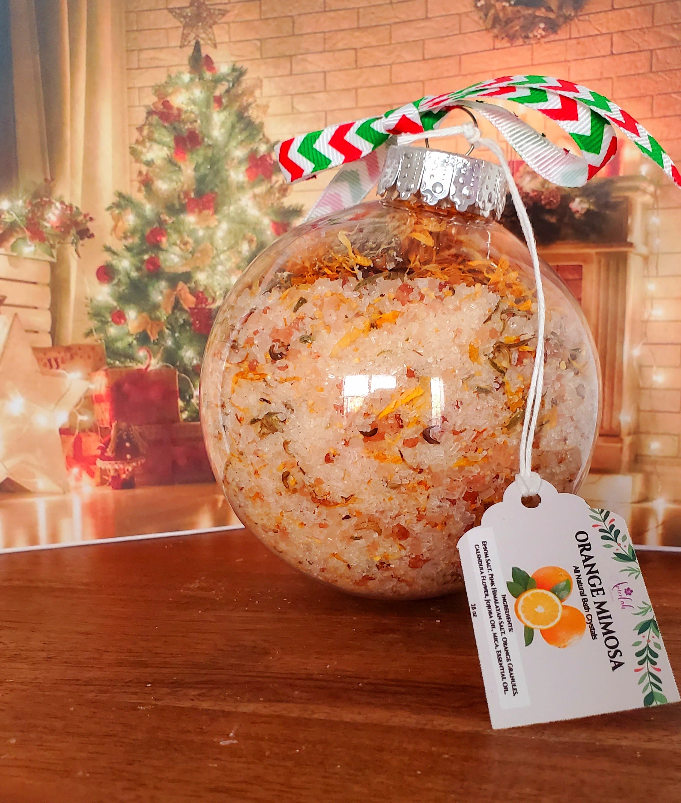 Holiday Bath Salt Ornament Balls