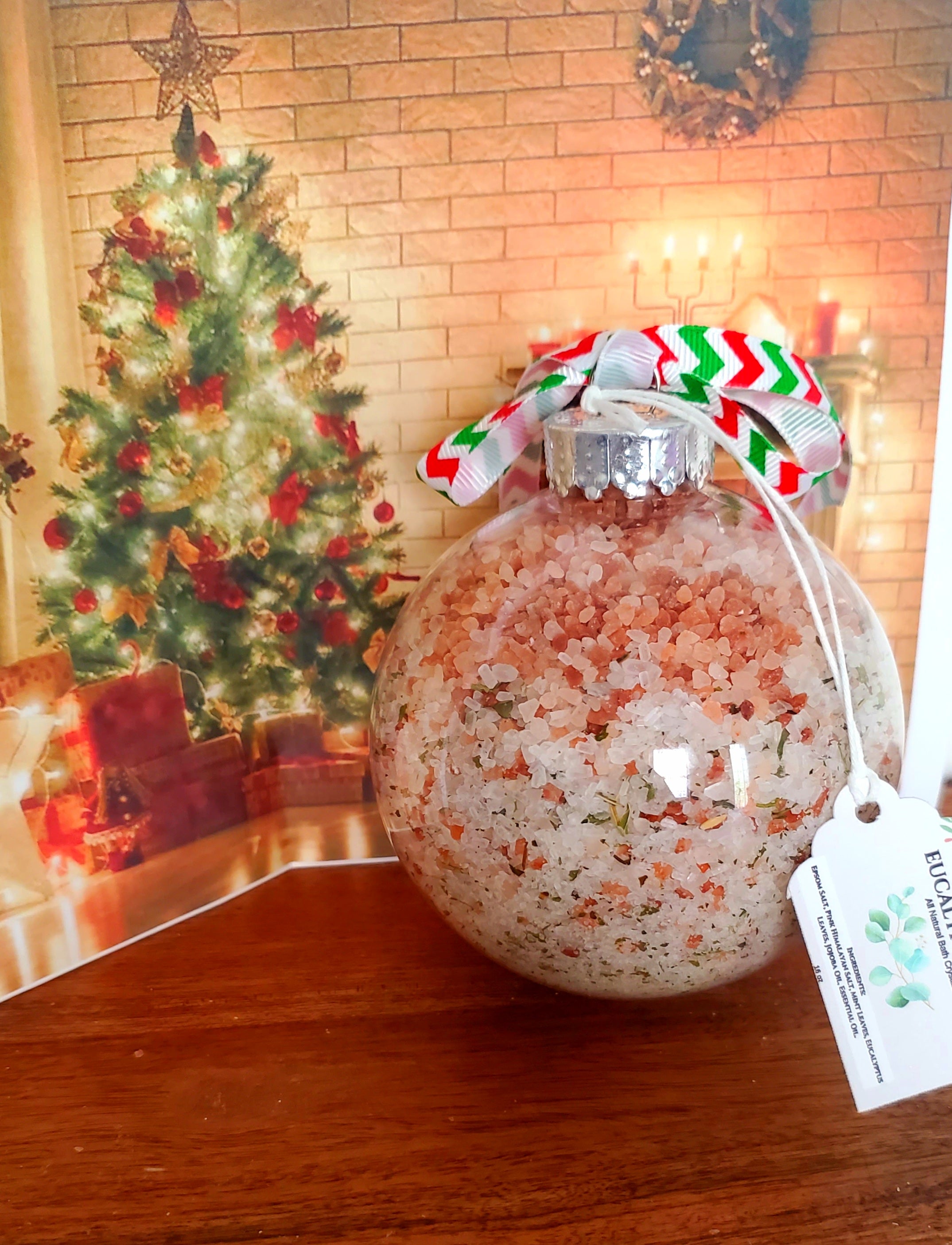 Holiday Bath Salt Ornament Balls