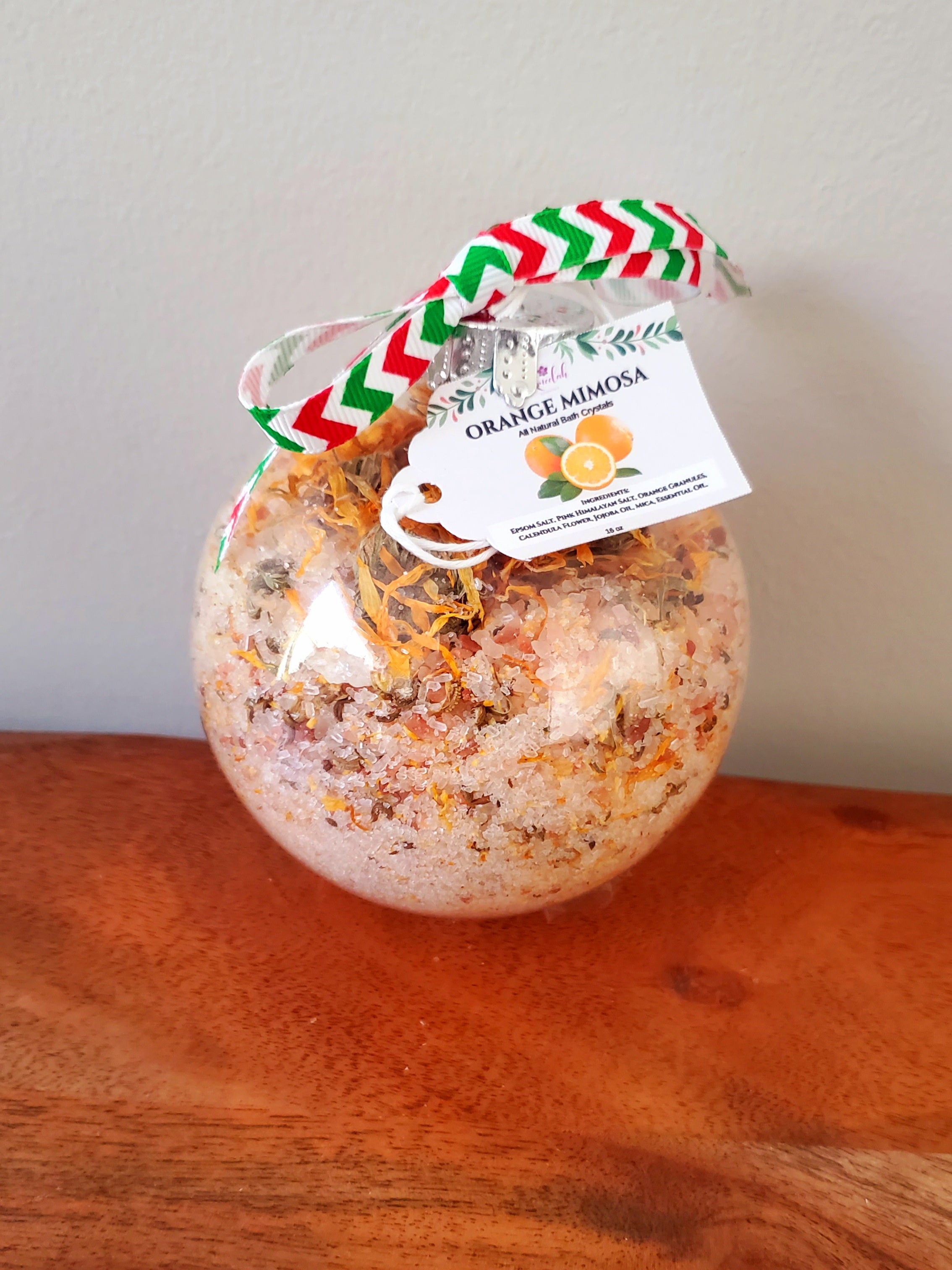 Holiday Bath Salt Ornament Balls