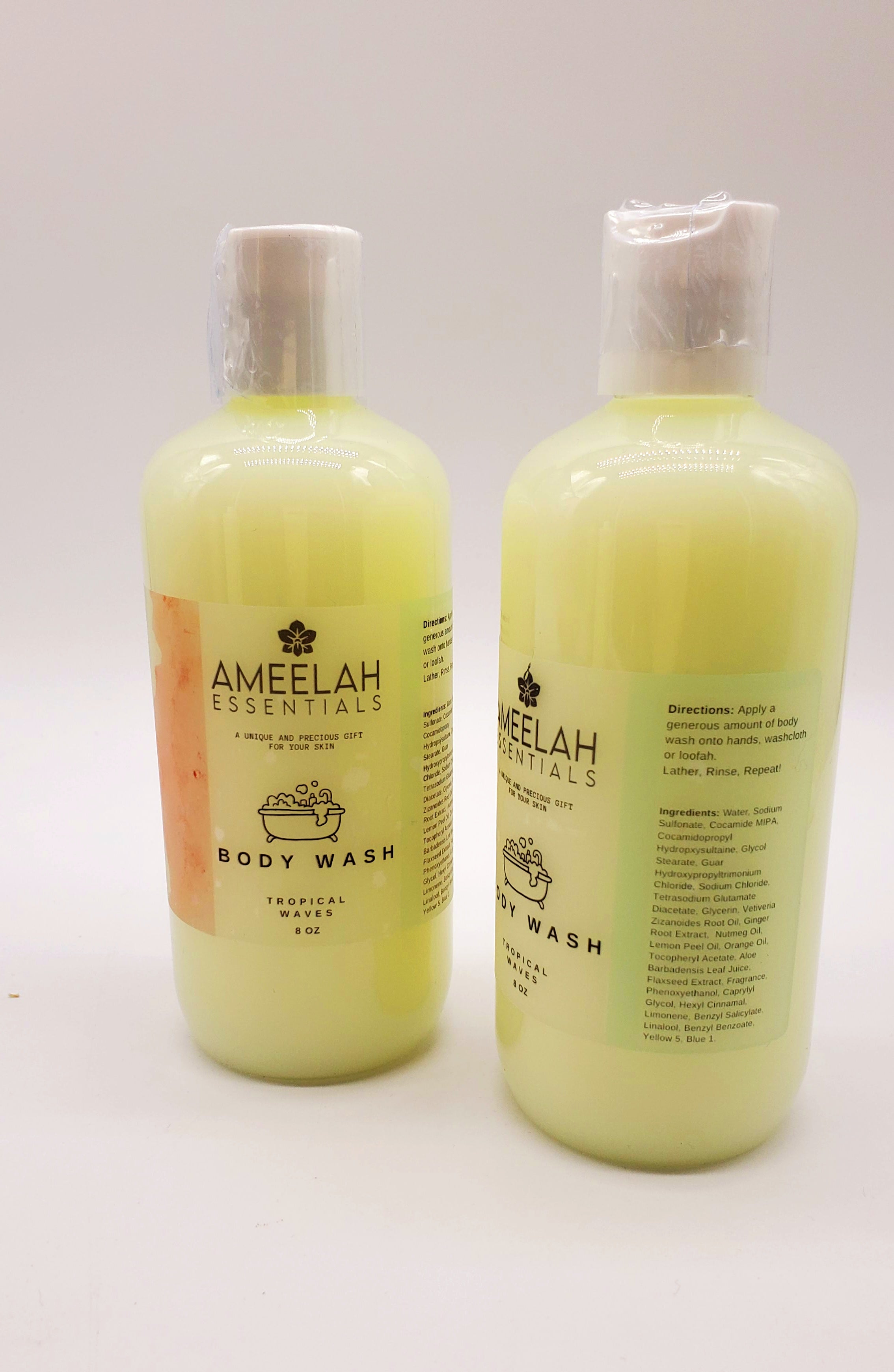 8 oz Vegan Body Wash | Available in 2 Scents | Great Lather