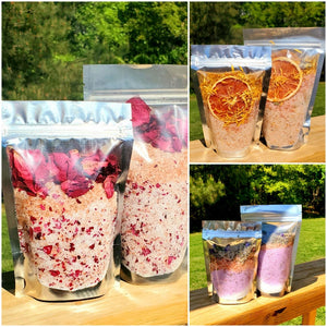 Wholesale 8 ounce Bath Salts Bags: 25 Bath Salt Pouches